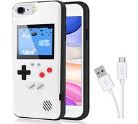 DIKKAR Coque de Jeu pour iPhone, Coque de Protection Rétro,Étui de avec 36 Jeux,Affichage à Couleurs,Étui de Jeu Vidéo pour iPhone 6/6s/7/8 (Blanche)