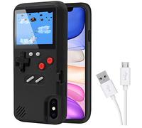 DIKKAR Coque de Jeu pour iPhone, Coque de Protection Rétro,Étui de avec 36 Jeux,Affichage à Couleurs,Étui de Jeu Vidéo pour iPhone 11 Pro Max (Noir)