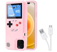 Dikkar Coque de protection Gameboy rétro auto-alimentée pour iPhone 11/12/Pro/MAX/12Mini/X/Xs/MAX/Xr/6s/7/8/Plus - 35 petits jeux, écran de couleur