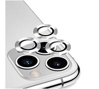 DIKKAR Protecteur D'objectif de Caméra pour iPhone 11 Pro/11 Pro Max, Anti-Scratch HD Verre Trempé Alliage D'aluminium Anneau Métallique Cercle Film de Protection D'écran,Installation Facile (Argent)