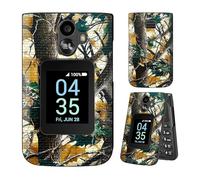 Dikoer Coque de téléphone T lip 4 T440 2025 avec protecteur d'écran en verre trempé double couche robuste et résistante aux chocs pour homme et femme, branches de forêt