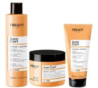 DiksoPrime Kit Super Curl - Crème de définition des boucles 200 ml, masque 500 ml, shampooing 300 ml