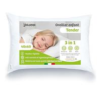 Dilamababy - Coussin Enfant Évolutif - Hauteur Réglable - Oreiller Enfant 40x60 Moelleux Adapté dès 1 an, 2, 3 Ans jusqu'à 6 - Hypoallergénique, Anti Acarien, Oeko-TEX - Made in Italy