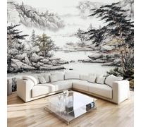 DILANI Papier Peint Panoramique 3d Forêt Rochers Intissé Poster Tableaux Muraux Paysages Naturels Décoration murale Art Wallpaper pour Salon Cuisines Bureau Chambre d'enfants Décor 500x280 cm