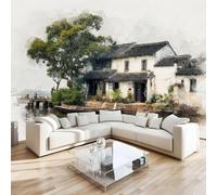 DILANI Papier Peint Panoramique 3d Jardin Paysager Intissé Poster Tableaux Muraux Paysage Décoration murale Art Wallpaper pour Salon Cuisines Bureau Chambre d'enfants Décor 200x140 cm