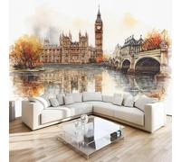 DILANI Papier Peint Panoramique 3d Londres Big Ben Intissé Poster Tableaux Muraux Scène De Rue Décoration murale Art Wallpaper pour Salon Cuisines Bureau Chambre d'enfants Décor 400x280 cm