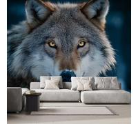DILANI Papier Peint Panoramique 3d Loup Intissé Poster Tableaux Muraux Kawaii Animaux Décoration murale Art Wallpaper pour Salon Cuisines Bureau Chambre d'enfants Décor 500x280 cm