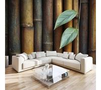 DILANI Papier Peint Panoramique Intissé Photo Mural Bambou 150x105 cm 3D Motif Muraux Geant Mat Poster Plantes Paysages Naturels Décoration murale Art non tissé décoration chambre TV mur salon
