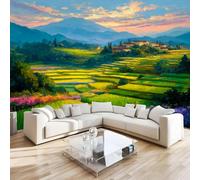 DILANI Papier Peint Panoramique Intissé Photo Mural Rural 250x175 cm 3D Motif Muraux Geant Mat Poster Paysages De Montagne Et D'eau Décoration murale Art non tissé décoration chambre TV mur salon