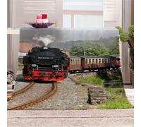 DILANI Plaid Couverture Polaire Train à Vapeur 3D Impression Canapé Nap Couvertures 150x200 Rétro pour Adultes Enfants Fille Garcon Rester Chaud en Hiver Couverture en Peluche Canapé-lit Bureau