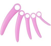 Dilatateur Vaginisme, Dilatateurs Silicone SM, Ensemble de 5 Pièces en Silicone Dilatateur, Vagin Plug Vagininal Femme, Anus Training Set, Rose