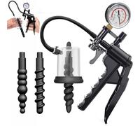 Dilateur Anal avec Pompe à Vide, Expandeur Butt Plug et Pompe Anale, Masseur de Prostate et Accessoire Stimulateur Anal pour Hommes Femmes Couples (A)