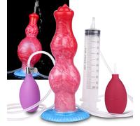 Dildo Anal Gonflable Réaliste Avec Nœud De Chien Et Fonction Éjaculatoire, Silicone Doux, Ventouse Puissante Pour Adultes (M)