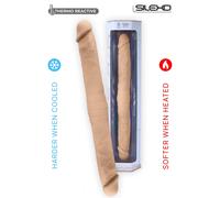 Dildo Double Dong Thermo-Réactif 22 Cm Silicone Liquide Ventouse