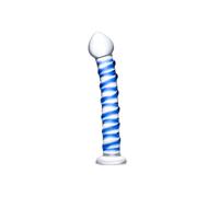 Sextoys Pour Tous Gode en Verre Blue Spiral - GLÄS