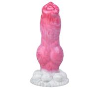 Dildo pénis de chien "Buldog" - 17cm (rose)