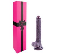 Dildo petit de 15,3 cm pour débutants, dildo réaliste non-circconcis, dildoen silicone, plug anal ultra-fin noir, dildofin avec ventouse, adapté aux débutants masculins et féminins