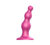Perles "Strap-on-me M" - gode ventouse à perles (rose)
