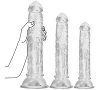 Dildo Réaliste Éjaculateur En Silicone Doux Avec Ventouse Puissante, Forme De Cheval Pour Un Plaisir Profond Et Intense, Noir Et Blanc (Transparent)