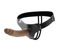 Dildo Réaliste en Silicone avec Attache Strapon Réglable et Support à Ventouse pour Pleine Liberté de Mouvement - 7.88in Insertable, Design Ouvert, Parfait pour Pegging, Lesbien, Couple, débutant