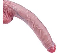 Dildo réaliste grand de 24,5 cm, non coupé, en silicone, avec fort ventouse, pénis épais, Dildo G-spot vaginal et anal, jouet sexuel pour adultes, adapté aux femmes et aux hommes