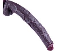 Dildo réaliste noir géant de 42 cm, gros dildo en silicone, long pénis avec ventouse puissante, jouet anal géant XXXL pour le point G vaginal, grand stimulateur pour hommes et femmes