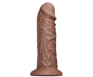 Dildo realistico Chubby - 26,5 cm - marrone, grande e flessibile