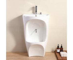 Dileci - Lavabo d’Ablutions MARRAKECH en Céramique Antibactérienne - Bassin Wudu à Poser avec Robinet, Bonde et Inverseur Inclus - Idéal pour Maison, Mosquée ou Centre Islamique