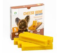 Dilecti Fromage pour Chien au Curcuma - Os à Ronger Longue Durée, Biscuit de Mastication Naturel et Jouet Résistant pour l'Occupation des Chiens (Taille S, Lot de 5)