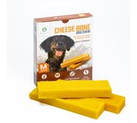 Dilecti Fromage pour Chien au Curcuma - Os à Ronger Longue Durée, Biscuit de Mastication Naturel et Jouet Résistant pour l'Occupation des Chiens (Taille M, Lot de 3)