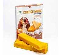 Dilecti Fromage pour Chien au Curcuma - Os à Ronger Longue Durée, Biscuit de Mastication Naturel et Jouet Résistant pour l'Occupation des Chiens (Taille XL, Lot de 3)
