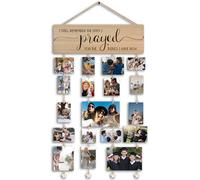 Dilemat Cadre photo familial de ferme, cadeau de réunion de famille, cadeau basé sur la foi, I Still Remember the Days I Prayed for the Things I Have Now Support photo mural en bois à suspendre