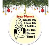 Dilemme De avec Une Femme Rétro Souvenirs Noël Ornement Porcelaine Ornements Pendentif pour Maison Fête Vacances 7.3Cm