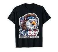 DILF Damn I Love Freedom Eagle Funny Patriotic 4 Juillet T-Shirt Graphique avec Valeur