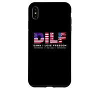 DILF Damn I Love Freedom Funny Patriotic USA Pride Tees Coque pour iPhone XS Max