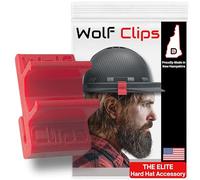 Diligence, Clips loup, clips d'accessoires pour casque rigide, support de marqueur, compatible avec les casques rigides Pyramex Ridgeline à bord complet, rouge