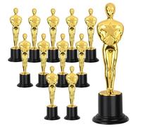 Dilireba 12 Pièces Statues de Trophées en Or, Trophée Personnalisé, Trophées en Plastique Mini, Trophée Statuette pour Football Sports Awards Awards Galas Enfant Decoration Anniversaire Jeux