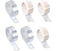 DILISEN 3 Rouleaux de Points de Colle pour Ballons décoratifs et 3 Rouleaux de Ruban adhésif pour Ballons arqués pour Les Anniversaires, Les Mariages et Les fêtes de Noël(6Pcs)