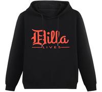 Dilla Lives Hoody DJ Hip Hop SP 1200 Vinyl Junkie J Dilla Jay Dee Hoodies Pullover Long Sleeve Sweatshirts Black S
