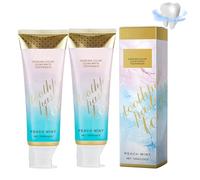 Dillage de blanchiment des dents de pêche, nouveau dentifrice de blanchiment radiant, dentifrices à la menthe de pêche, réparation et protéger les dents, souffle frais (2PC)