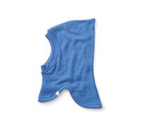 Dilling Bonnet à enfiler, cagoule, 100 % laine mérinos bio, vêtements pour bébé, vêtements d'hiver, vêtements de course, Bleu méditerranéen, taille unique