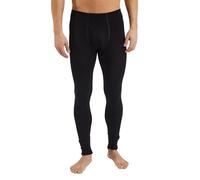 DILLING Caleçon Long avec Braguette en Laine de mérinos pour Homme Noir S