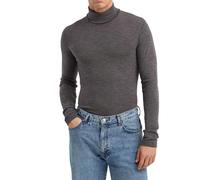 DILLING Haut à col roulé en Laine de mérinos pour Homme Mélange de Gris foncés XXL