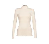 DILLING Pointelle à col Montant en Laine de mérinos et Soie pour Femme Naturel 40