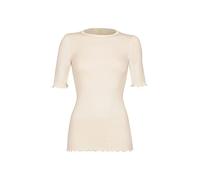 DILLING T-Shirt Effet Pointelle en Laine mérinos et Soie Femme Naturel 42