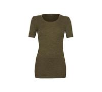 DILLING T-Shirt en Laine de mérinos pour Femme Vert foncé chiné 34