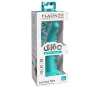Dillio Curious Five - godemichet en silicone (15cm) - turquoise