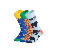 DillySocks Chaussettes 'Exotic Trio' beige / bleu pastel / jaune / vert, Taille 36-40
