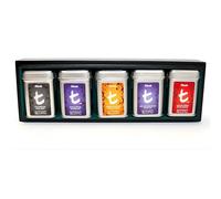 Dilmah - Coffret Luxury Tea Mini Presenter - Set cadeau avec 5 mini boîtes à thé dans un présentoir en bois - Thé de Ceylan en vrac premium - Coffret cadeau pour amateurs de thé (5×20g)