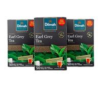 Dilmah Earl Grey - 50 sachets de thé à ficelle et étiquette (lot de 3) - Thé de Ceylan robuste et lumineux, délicatement fusionné avec saveur bergamote - Infusez du thé chaud glacé